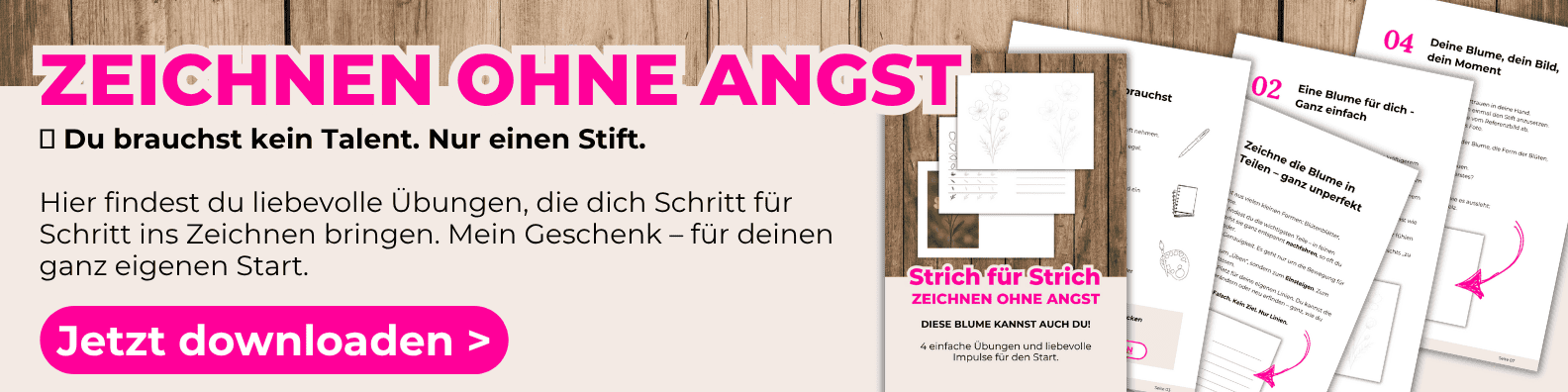 Gratis Zeichenheft "Von der Linie zur Skizze"